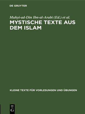 cover image of Mystische Texte aus dem Islam